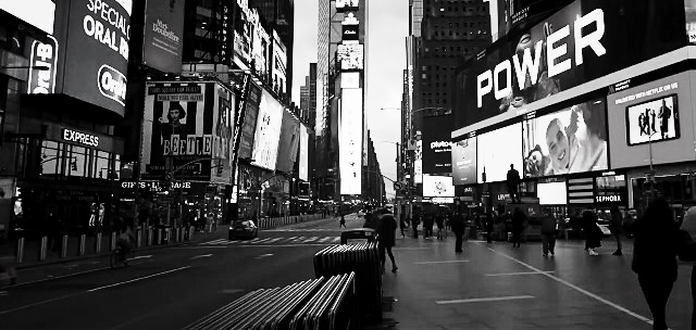 Calles vacías en Nueva York