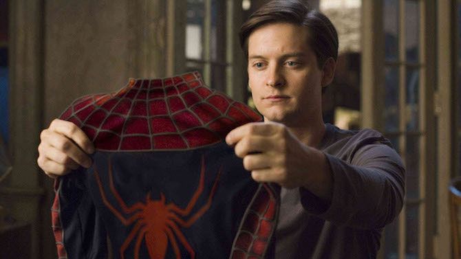 Fotograma de una de las primeras películas de Spider-Man (2002), con Tobey Maguire como Peter Parker.
