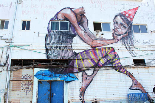 Arte callejero en el Puerto de Jaffa
